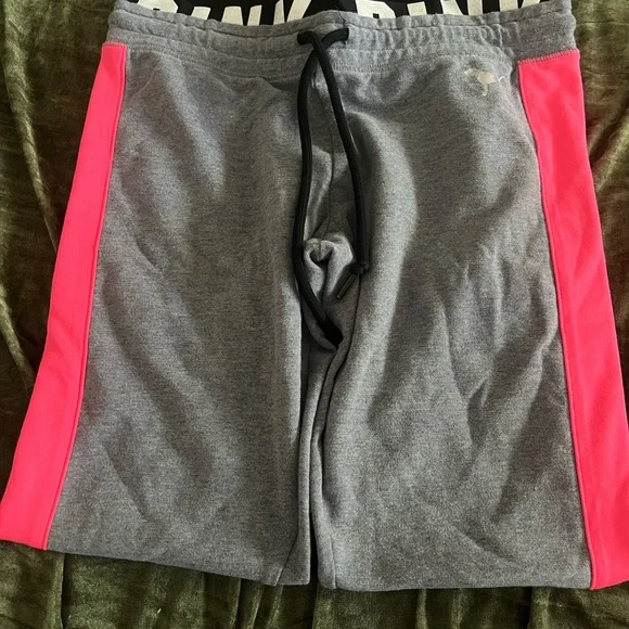 PINK Victoria's Secret Gray Hoodie with Hot Pink Accents - Picture 4 of 5